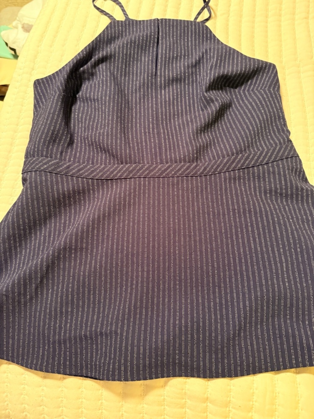 Banana Republic Navy Pinstripe Dress Top